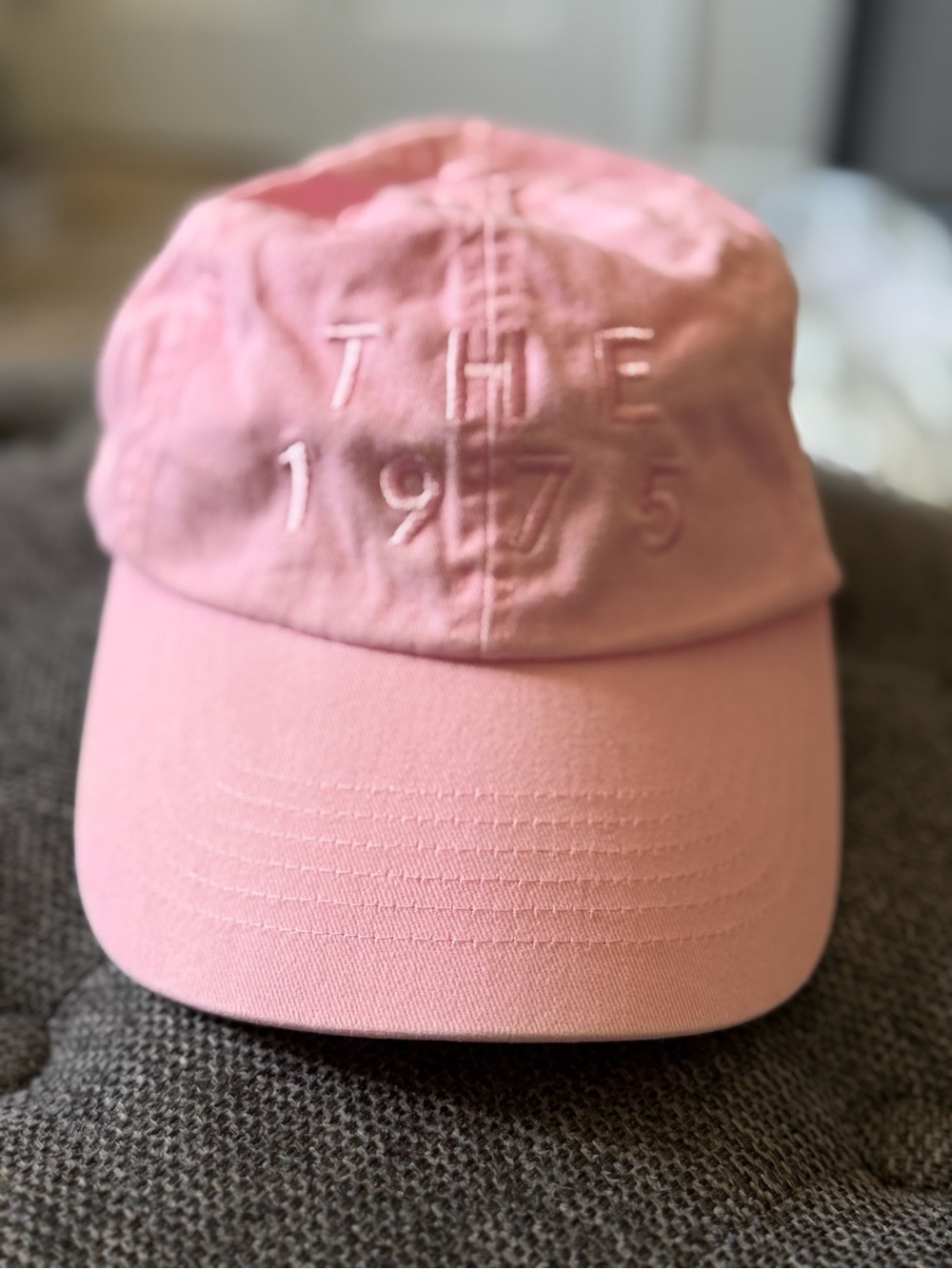 The 1975 Embroidered Pink Baseball Cap